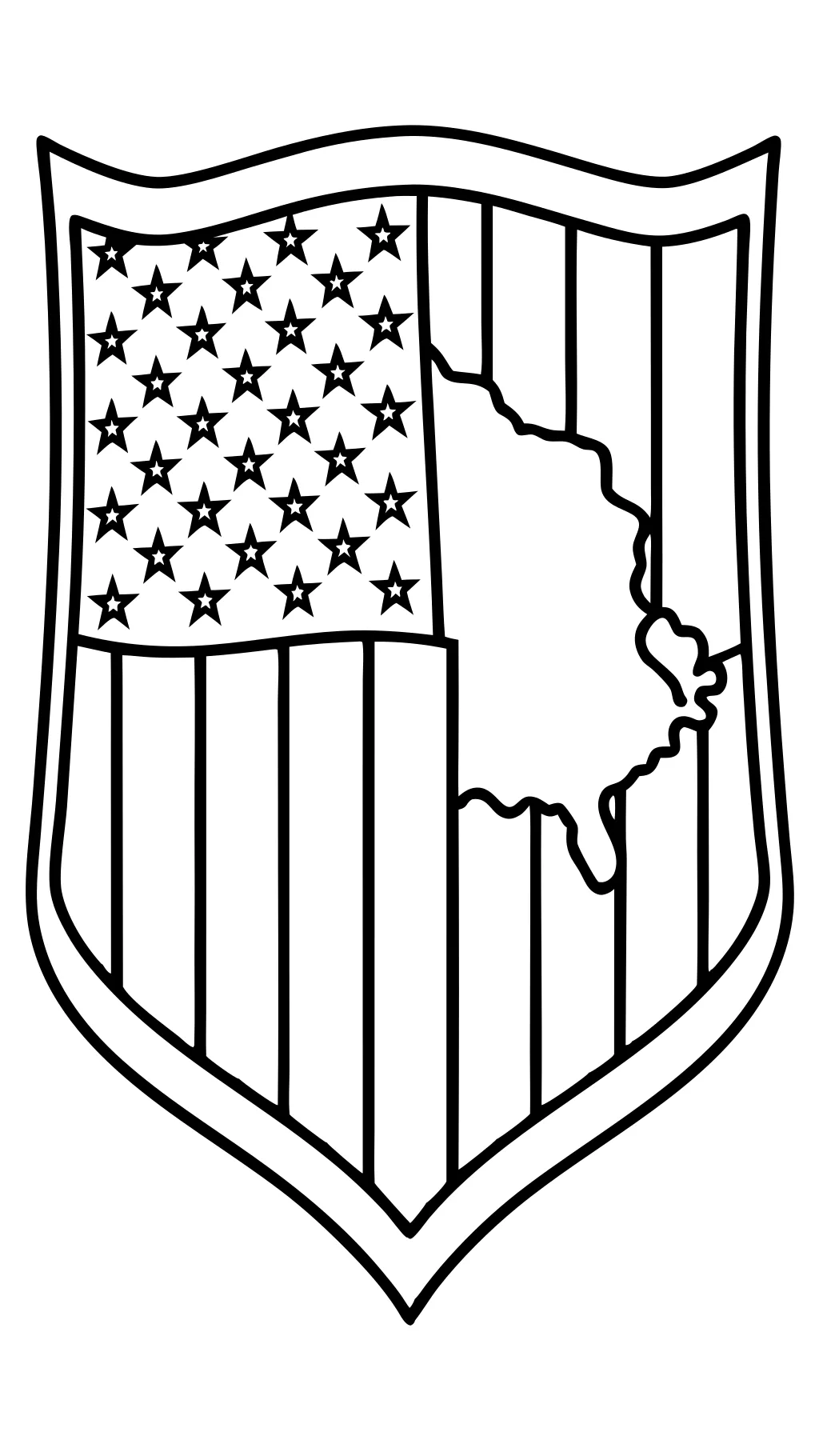 united states flag coloring page